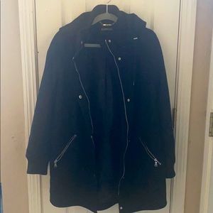 Express wool blend long coat